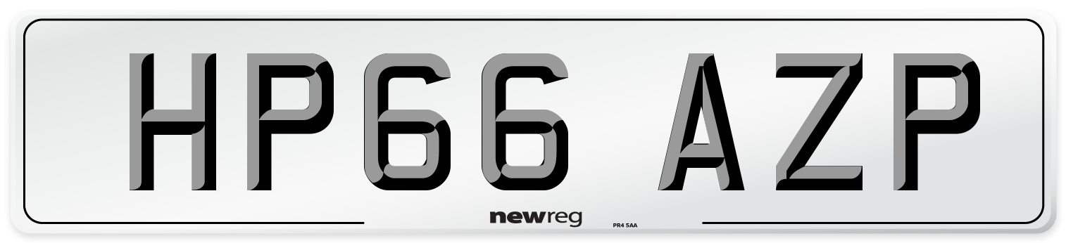 HP66 AZP Number Plate from New Reg